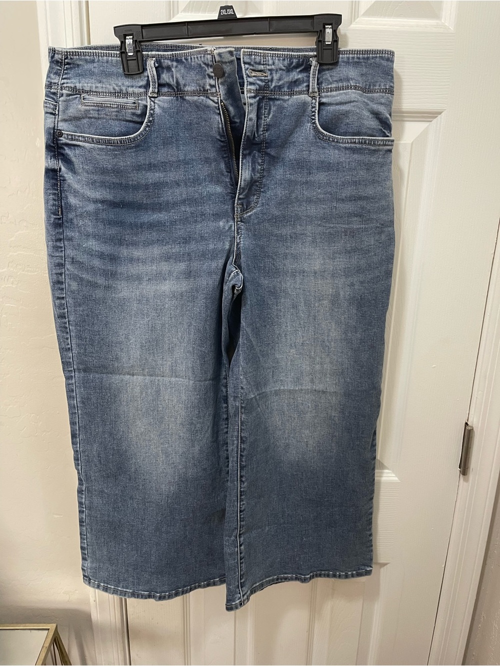 NYDJ Straight Leg Medium Wash Denim Jeans